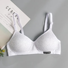 Women Underwear Cotton Bra Seamless Gathered Push Up Comfortable Soft