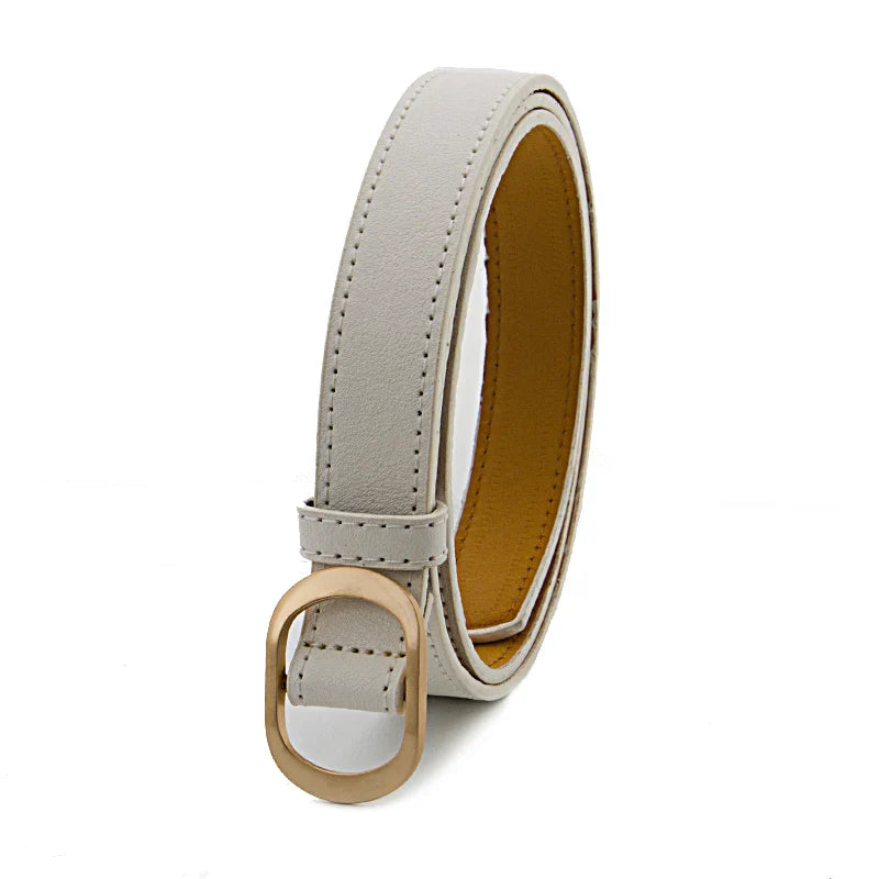 Five Colors Women's Belt Is Used For Jeans Waist Artificial Is For Dresses Fashionable Gold Buttoned Pants