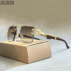 Sunglasses For Men Vintage Designer Rimless Sunglasses Women