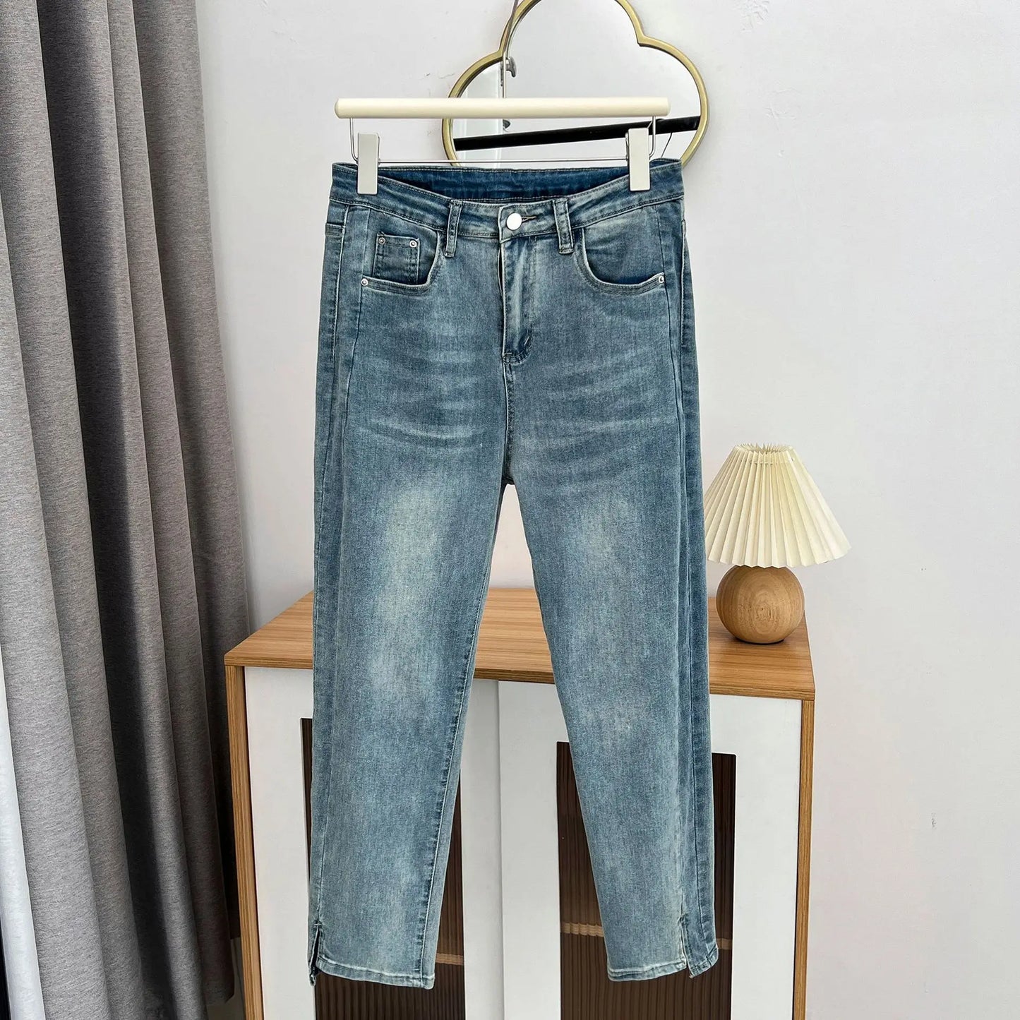 Autumn Plus Size Jeans Women Clothes Fashion High Waist Stretch Denim