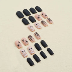 French False Nails Manicure Halloween Cartoon Fake Nails Funny Pumpkins Detachable