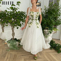 Homecoming Dresses: Prom Dress Spaghetti Straps A-Line Backless Ankle-Length