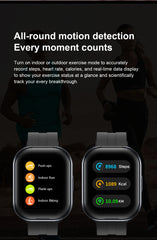 LIGE New Open-back Cip-on Headphones Smart Watch For Men Women 2.01” HD Screen Massive Watch Faces Bluetooth Call Smartwatches