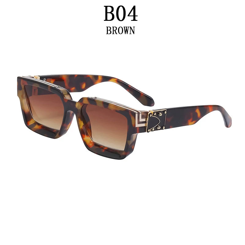 Sunglasses For Men Vintage Square Fashion Glasses Luxury Retro Sunglasses
