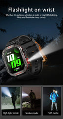 Outdoor Sports Smart Watch Men 2.01" GPS Tracker Compass LED Flashlight 600mAh Battery Waterproof Bluetooth Call Smartwatch Man