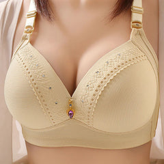 Stylish Plus Size Full Coverage Bra Underwire-Free with Molding and Lifting Effects