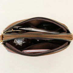 Block Shoulder Bags for Women National Style Double Zipper