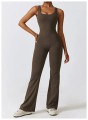 Women Jumpsuits One-Piece Yoga Suit Dance Belly Tightening Fitness Workout Set