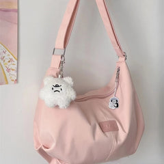 Casual Nylon Womens Shoulder Bag Korean Fashion Simple College Style Crossbody Bag