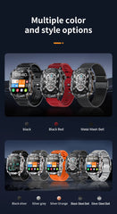 LIGE 2025 Rugged Military Smart Watch Men Outdoor Watches lP68 Waterproof 1.95" Al Voice BT Call Man Smartwatch For Android IOS