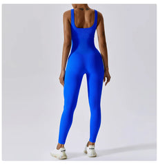 Women's Yoga One Piece Tracksuit Jumpsuit Seamless Sportswear Yoga Suit Gym