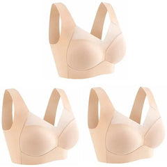 Ice Silk Seamless Sport Bra Gather Prevent Sagging Underwear No Steel Ring