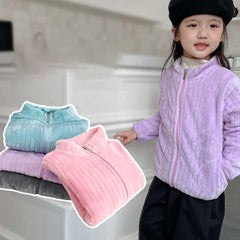 Jackets for Girls Children's Zipper Coats Baby Fleece Warm Soft Outwear Kids Coat