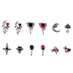 Halloween Gothic Punk Style Nail Charms Design Rhinestone Nail Figures