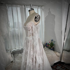 White Bridesmaid Dresses: Classic Lace Off The shoulder Long Sleeves Wedding Dresses