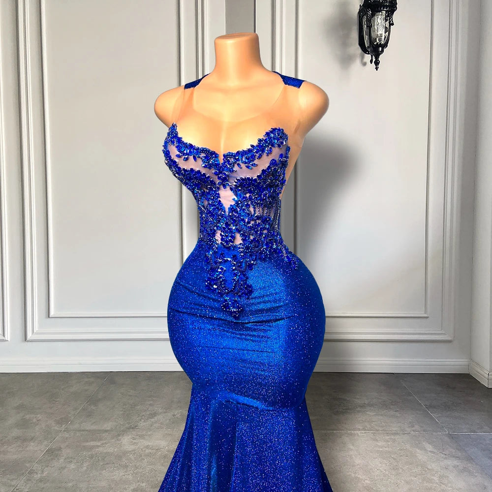 Homecoming Dresses: Prom Dresses Beaded Embroidery Mermaid Style Black