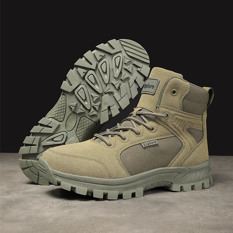 New Men's Boots Fashion Outdoor Boots Breathable Hiking Boots Summer Shoes Sneakers Lightweight Non-slip Men Desert Ankle Boots