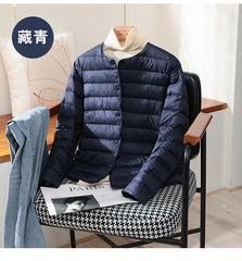 Autumn Winter Warm Women White Duck Down Slim Jackets Female