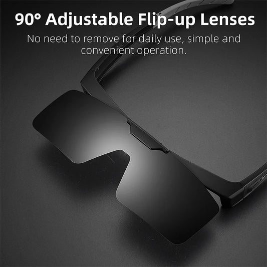 Sunglasses Flip Up Lens Polarized Glasses Fit Over Sunshade MTB Road