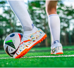 Men Soccer Shoes Long Spikes Soccer Cleats Indoor Sports Shoes Professional