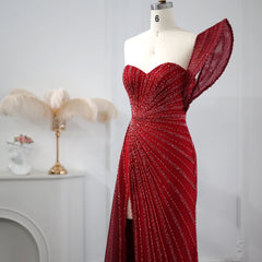 Homecoming Dresses: Green One Shoulder Mermaid Evening Dresses for Women