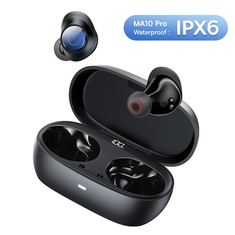 Baseus Bowie MA10 Pro ANC Wireless Earphones 48dB Hybrid ANC Bluetooth 5.3 Earbuds IPX6 Waterproof 4-Mics ENC Sports Headphones
