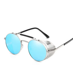 MUSELIFE Retro Round Metal Sunglasses Steampunk Men Women Brand Designer Glasses Oculos De Sol Shades UV Protection