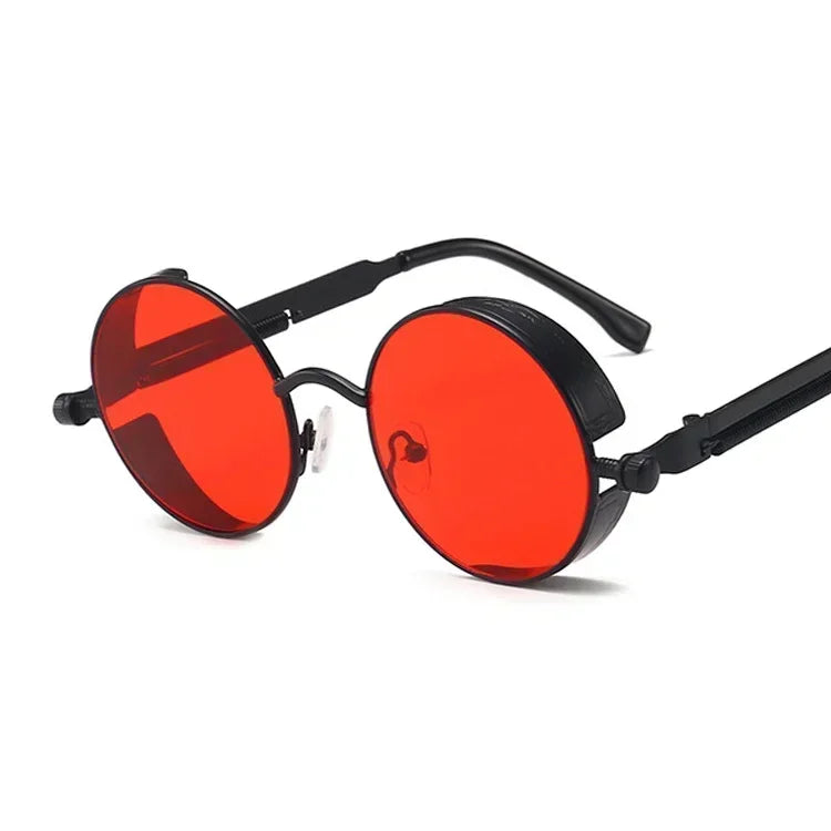 Classic Gothic Steampunk Sunglasses Luxury Brand Designer High Quality Men and Women Retro Round Metal Frame Sunglasses UV400
