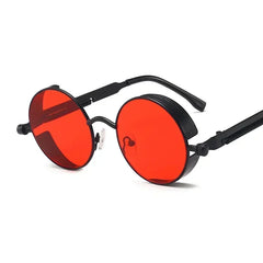 Classic Gothic Steampunk Sunglasses Luxury Brand Designer High Quality Men and Women Retro Round Metal Frame Sunglasses UV400