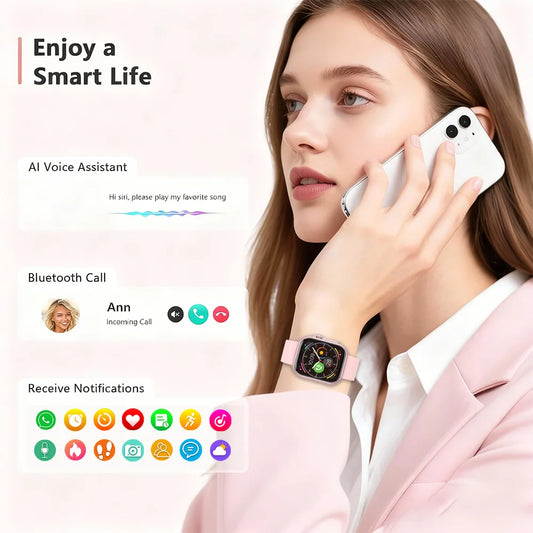Viiray Smart Watch with 1000mAh Battery & 100-Day Long Battery Life, 110+ Sports Modes, Heart Rate & Sleep Monitor for Men Women