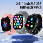 LAXASFIT New Smart Watch 2.01-inch HD Full Touchscreen Sports Fitness Watch Bluetooth Call Smartwatch Men Women Holiday Gift