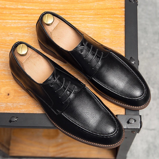 Fashion Men Dress Shoes Plus Size 38-47 Elegant microfiber Leather Shoes