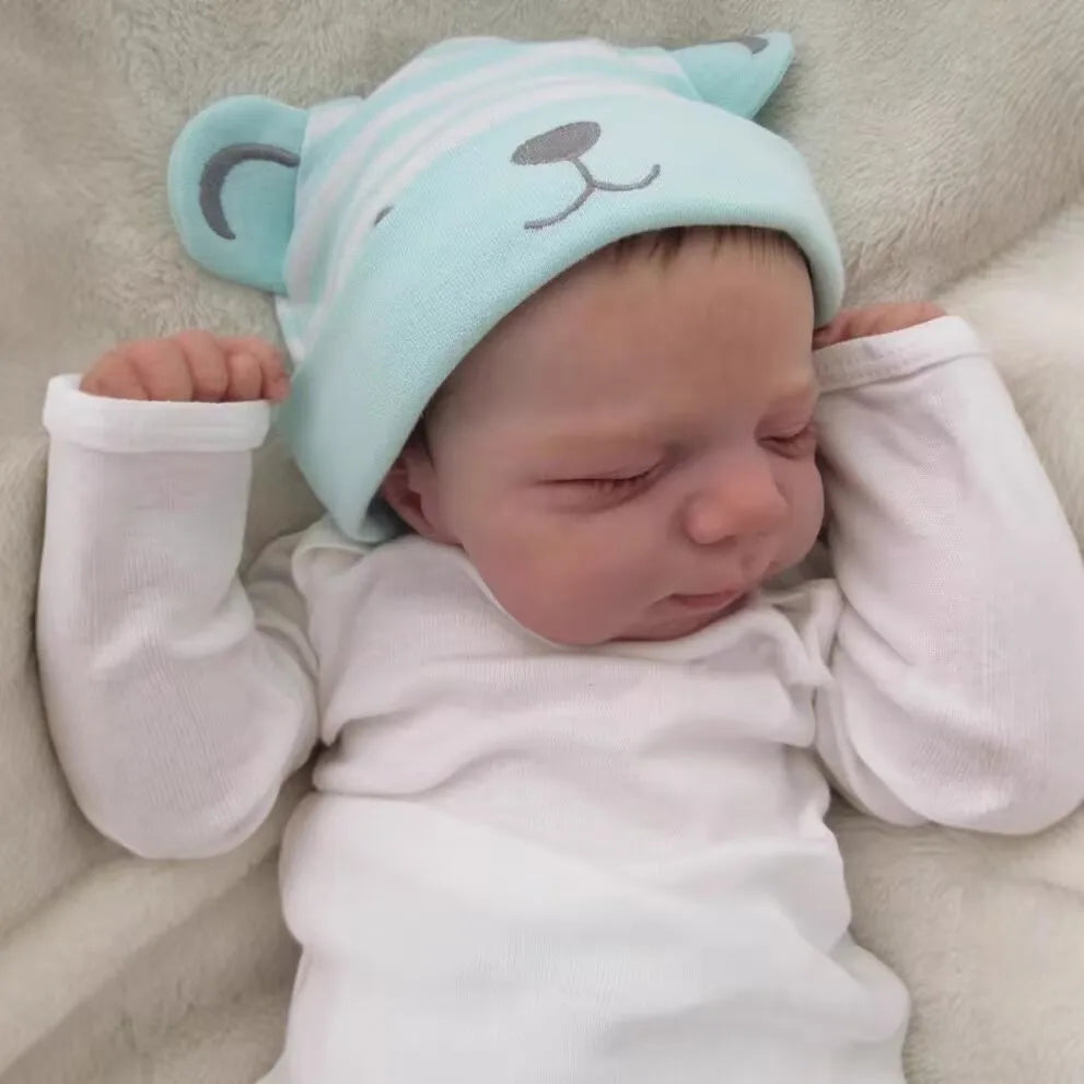NPK 48CM Newborn Pascale Reborn Doll Realistic Full Body 3D Skin Multi-Layer Painted Visible Veins Soft Touch Life-Size Collecti
