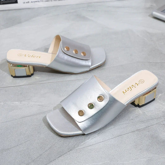 Shoes for Women Fashion Heel Slippers Luxury Designer Sandals Ladies Shoes