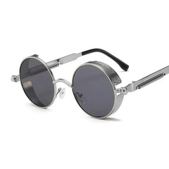 Classic Gothic Steampunk Sunglasses Luxury Brand Designer High Quality Men and Women Retro Round Metal Frame Sunglasses UV400