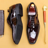 Business Dress Shoes Men's Oxfords Genuine Leather Pointy Toe Lace Up