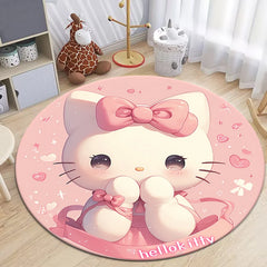 HD Printed Round Carpet for Living Room Bedroom Rugs Camping Picnic
