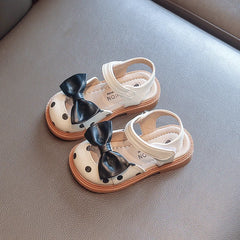 Baby Girl Sandals Kids Leather Summer Shoes Toe-covered Little Children Toddlers