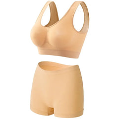 Seamless Bra Set Women Low Waist Underwear Female Tanks Bra Top