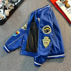 American Retro Baseball Jacket Male Spring And Autumn Loose Embroidery Tide Jacket
