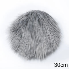 30cm Soft Faux Fur Rug Sofa Chair Desk Pad Household Bedroom Warm Mat Round