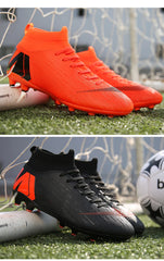 Men Soccer Shoes Cleats Adult Ankle Anti-Slippery Futsal TF/FG