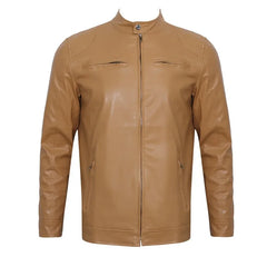 Top Layer Vintage Leather Clothes Men's Stand Collar Motorcycle Clothes