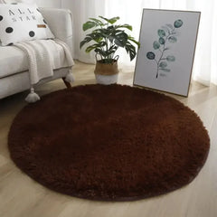 Living Room Rugs Aesthetic Bedroom Round Carpet Decoration Furry Comfort Carpet