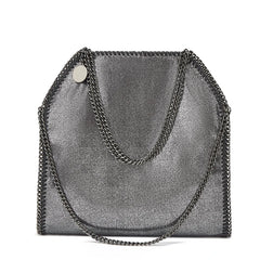 Designer's retro braided chain environmental microfiber handbag Women