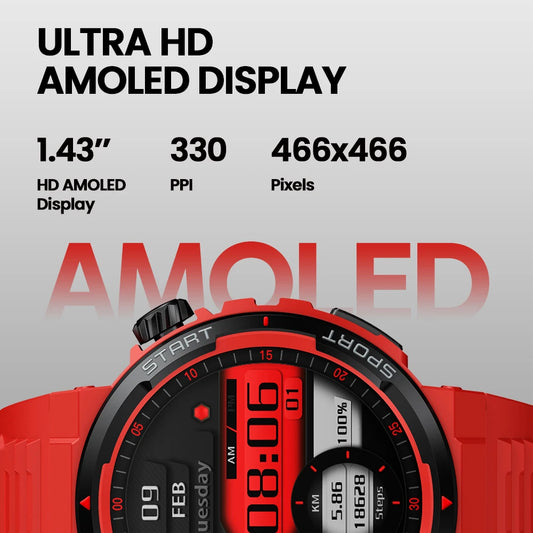 New Zeblaze Ares 3 Plus 1.43'' HD AMOLED Display Smartwatch Bluetooth Phone Calling New 3D Interactive Sports Smart Watch Men
