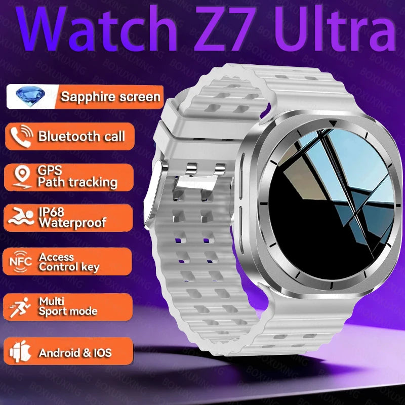 2025 New Watch 7 Ultra Smart Watch Men 3D Display Sport SmartWatch GPS NFC Compass Blood oxygen Smartwatch Women For Android IOS