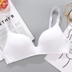 Women Seamless Bra No Wire Push Up Underwear Girls Students Breathable