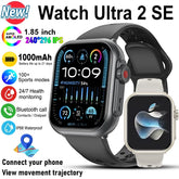 Watch Ultra 2 SE Men Women 1000mAh HD AMOLED GPS Track 100+Sport Heart Rate Bluetooth Call Waterproof Smartwatch For iOS Android