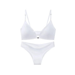 Ice Silk Seamless Bra and panty set, Beautiful Back Push-up Bra